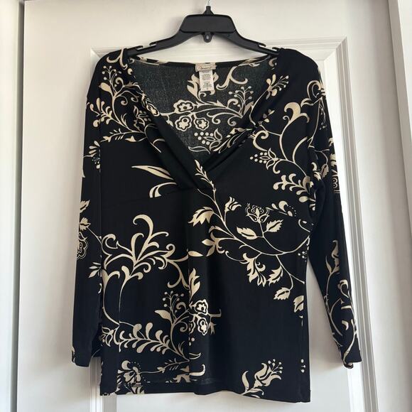 VTG Nexxen Women’s Floral Whimsygoth Long Sleeve Top XL 90s Babydoll Y2k - Picture 1 of 9